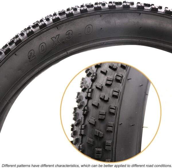 BaiWon fatbike band 76-40620x3.0 Alle terreinen 20 Inch 30 PSI Bandenprofiel