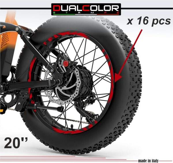 DualColorStampe Sticker velgen FAT Bike 20 inch