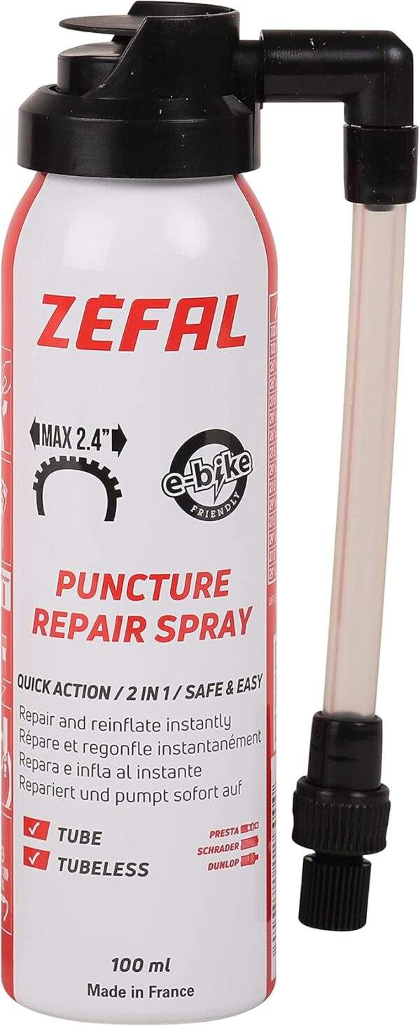 Zefal Banden Reparatiespray Eenvoudige Bandenreparatie - snelle en eenvoudige bandenreparatie